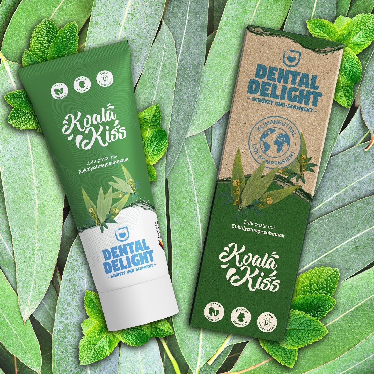 DENTAL DELIGHT Polar Punch Zahnpasta (TESTSIEGER), Vegane Zahnpasta mit Geschmack, Zahncreme (Minze, 4er Pack)
