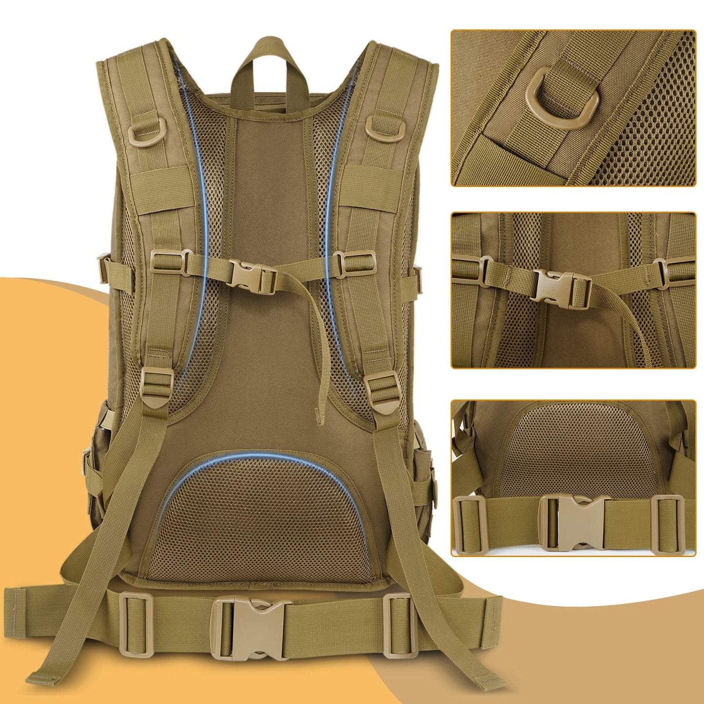 Army Tactical Backpack 50L for Men – Military Outdoor Hiking Backpack