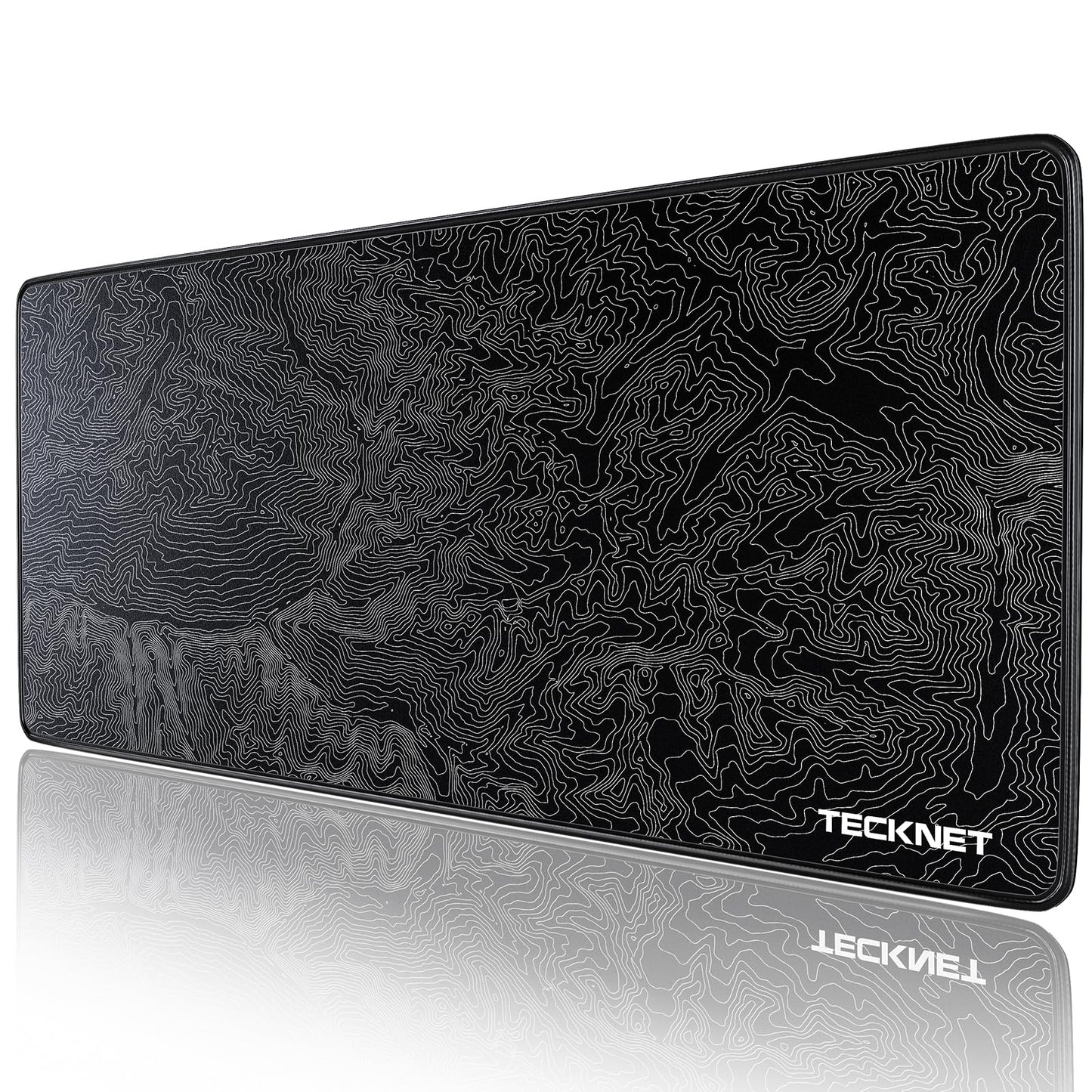 TECKNET Mauspad XXL Speed Gaming, 900x400 mm Schreibtischunterlage Schwarz, Gamer Mouse Pad, Wasserdicht mousepad, Spezielle Oberfläche Verbessert Präzision und Geschwindigkeit, rutschfeste Gummibasis
