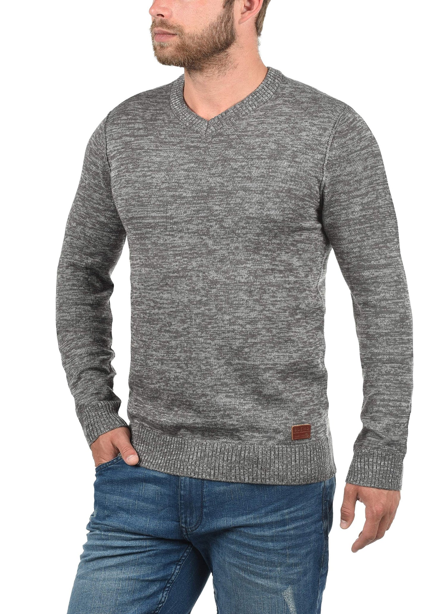 Blend BHDansel Men’s Fine Knit V-Neck Sweater – Cotton Blend Pullover