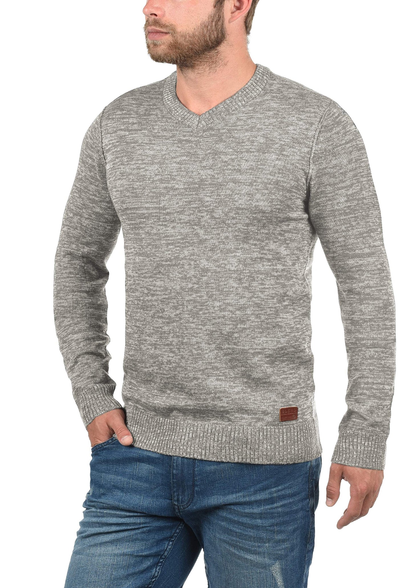 Blend BHDansel Men’s Fine Knit V-Neck Sweater – Cotton Blend Pullover