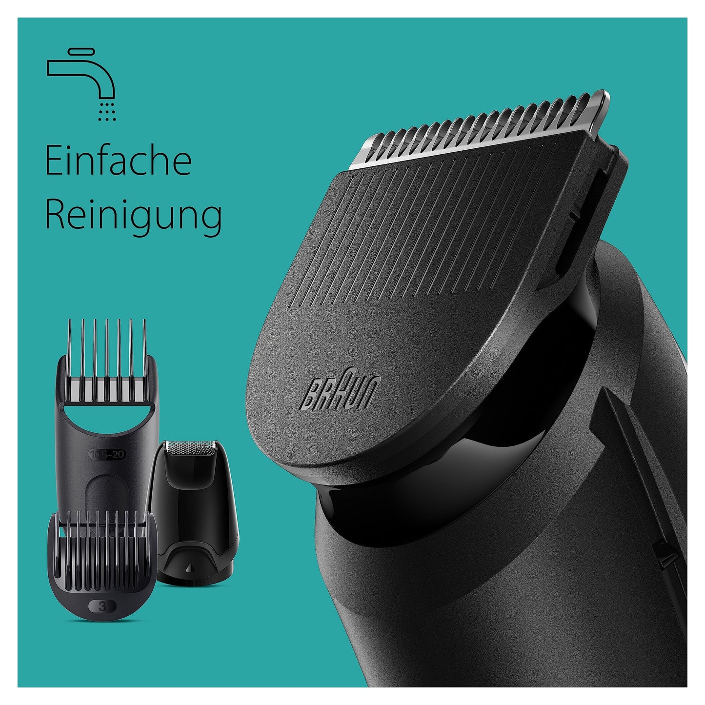 Braun All-In-One Bartpflege Bodygroomer Set, 8-in-1 Barttrimmer / Bartschneider, Nasenhaartrimmer, Trimmer/Haarschneider Herren, Haarschneidemaschine, wasserdicht, 80 Min. kabellose Laufzeit, MGK3441