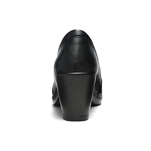 DREAM PAIRS Women's Dress Pumps with Low Block Heel