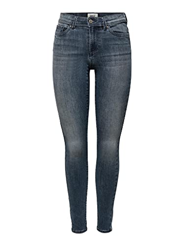 ONLY Women’s ONLWAUW Mid-Rise Skinny Fit Jeans