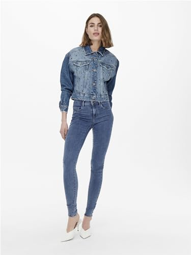 ONLY Women’s ONLRAIN Mid-Rise Skinny Fit Jeans
