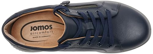 Jomos Women's Allegra Sneakers – Leather Lace-Up with Zipper
