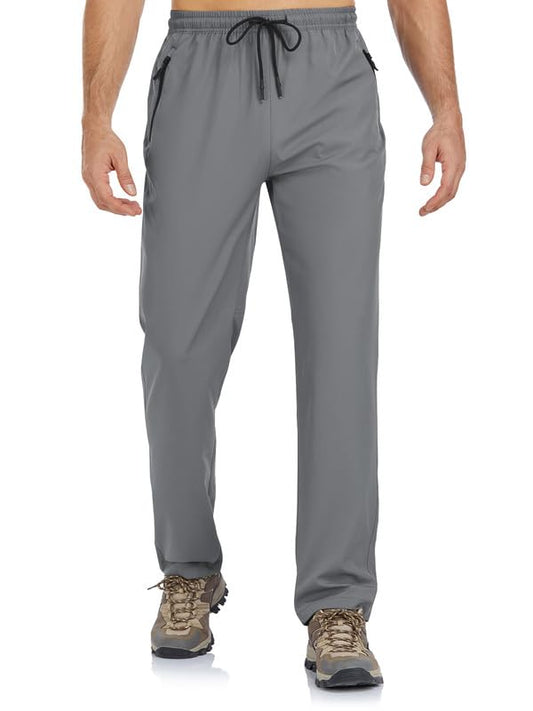 Men’s Joggers – Training Pants with Zipper Pockets & Elastic Waistband