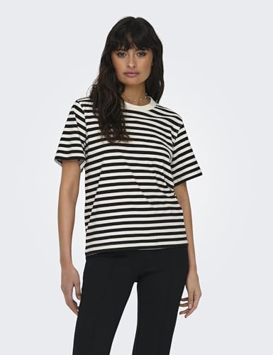 ONLY Women’s Onllivina T-Shirt – Classic Cotton Round Neck Tee