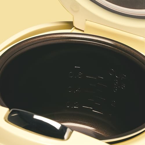 REISHUNGER Digitaler Reiskocher klein, schwarz | 0,6 L bis 3 Personen | Warmhaltefunktion, Timer & Premium Topf | Kleiner Multikocher & Dampfgarer, 8 Programme, 7-Phasen-Technologie
