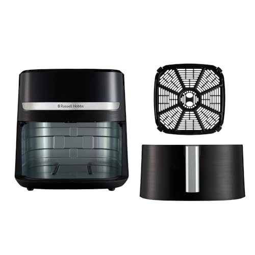 Russell Hobbs Heißluftfritteuse XXL 8L Rapid AirFryer [kompaktes Gehäuse,7 Kochfunktionen,10 Programme] SatisFry (spülmaschinenfest, max 220°C, Fritteuse ohne Öl, Grillen, Backen, Braten) 27170-56