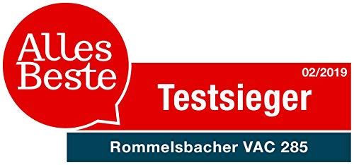 ROMMELSBACHER Vakuumierer VAC 485 - Absaugleistung 15 Liter/Min., Einhand-Bedienung, für Langzeitbetrieb geeignet, Doppel-Versiegelungsnaht, 2 Versiegelungszeiten, für Folien bis 30 cm Breite