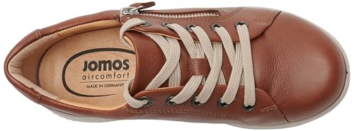 Jomos Women's Allegra Sneakers – Leather Lace-Up with Zipper