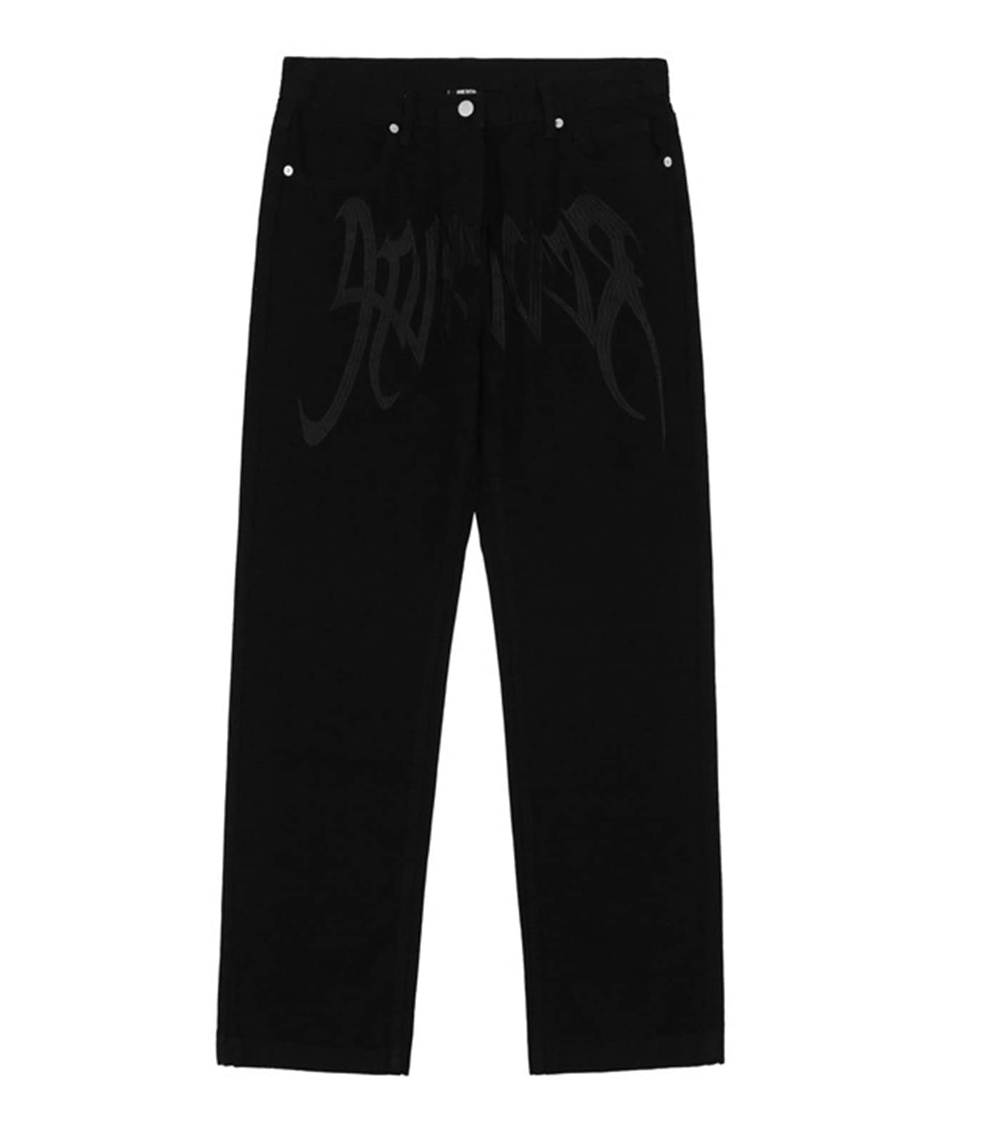 Men’s Y2K Baggy Jeans – Embroidered High-Waisted Skate Denim Pants