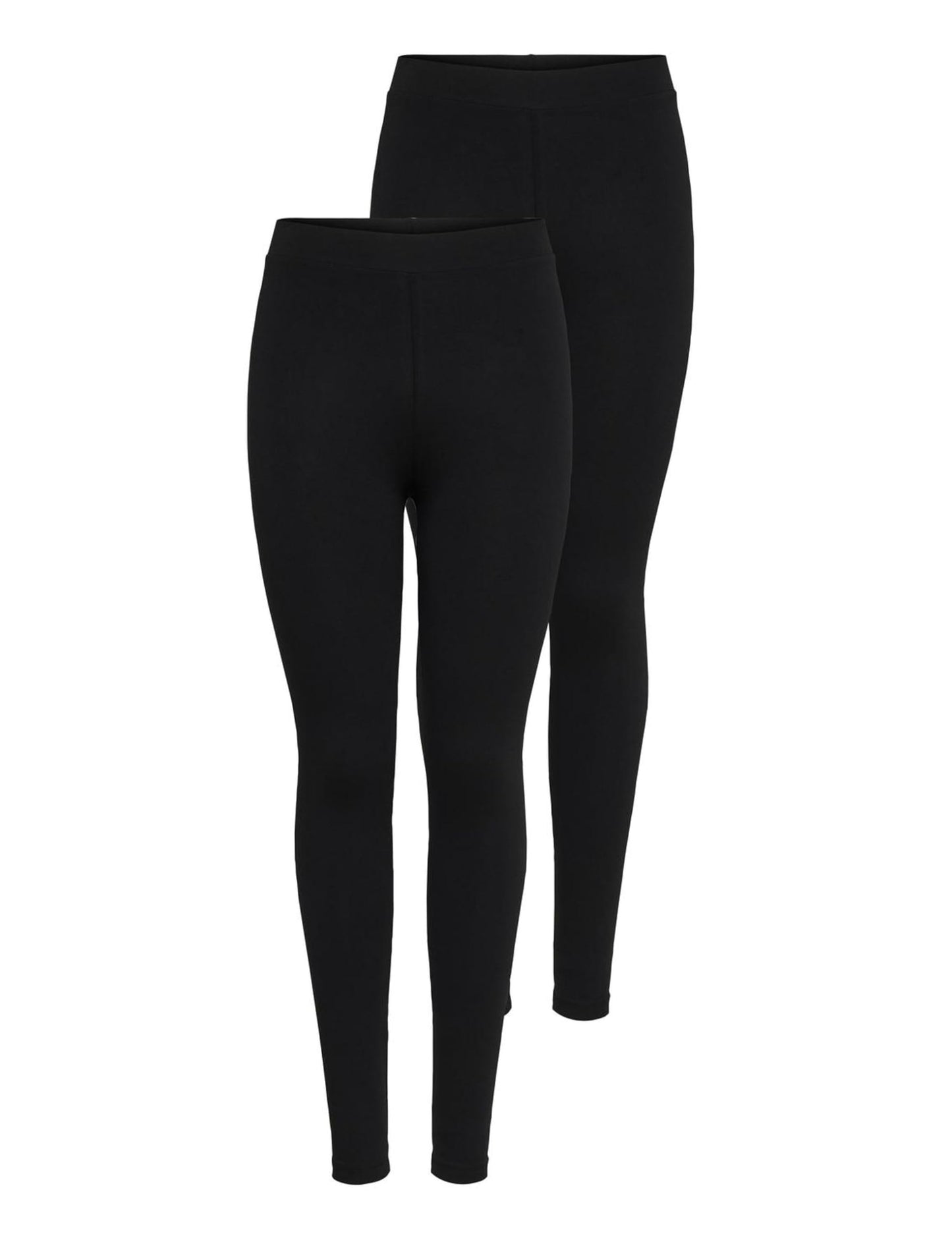Women's Slim Fit Leggings - Black Cotton Stretch Leggings