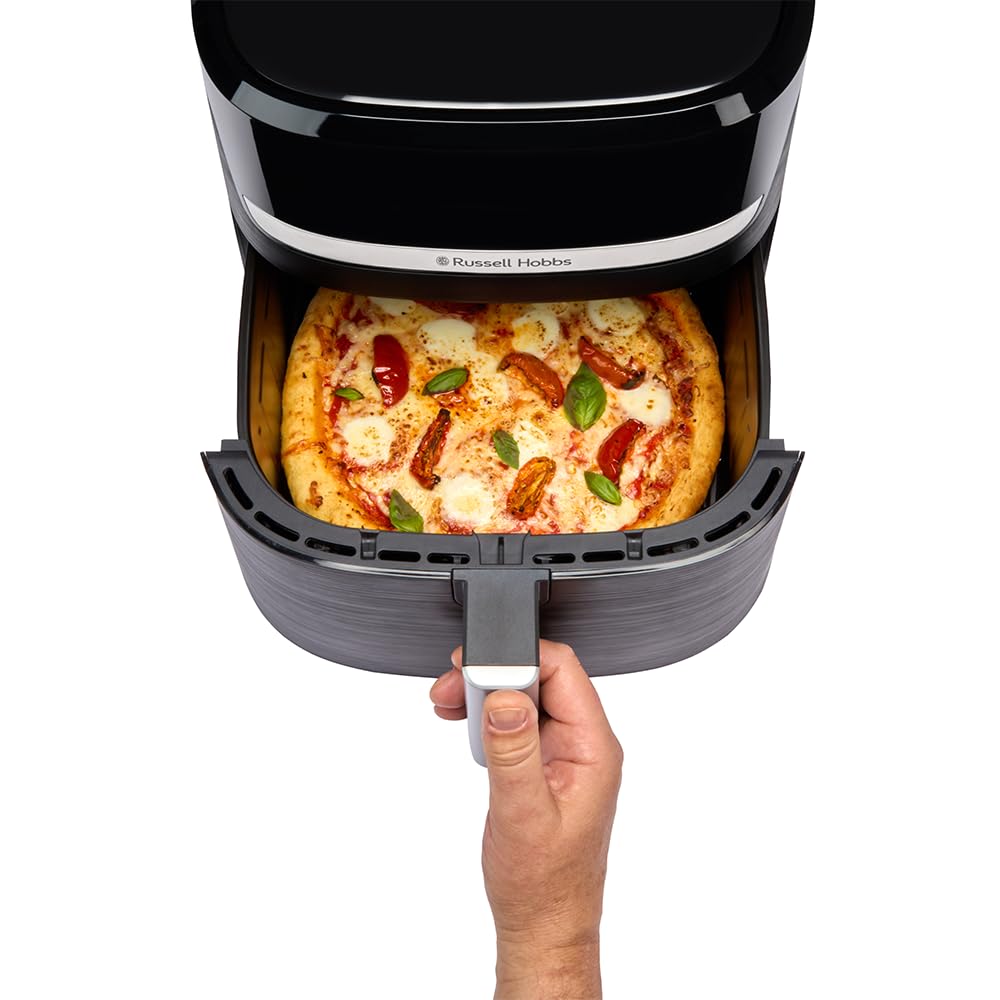 Russell Hobbs Heißluftfritteuse XXL 8L Rapid AirFryer [kompaktes Gehäuse,7 Kochfunktionen,10 Programme] SatisFry (spülmaschinenfest, max 220°C, Fritteuse ohne Öl, Grillen, Backen, Braten) 27170-56