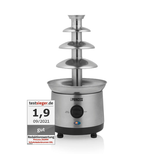 Princess Schokoladenbrunnen - 3 Ebenen, Warmhaltefunktion, Fleißfunktion, 0,4 L, 32 W, 292994