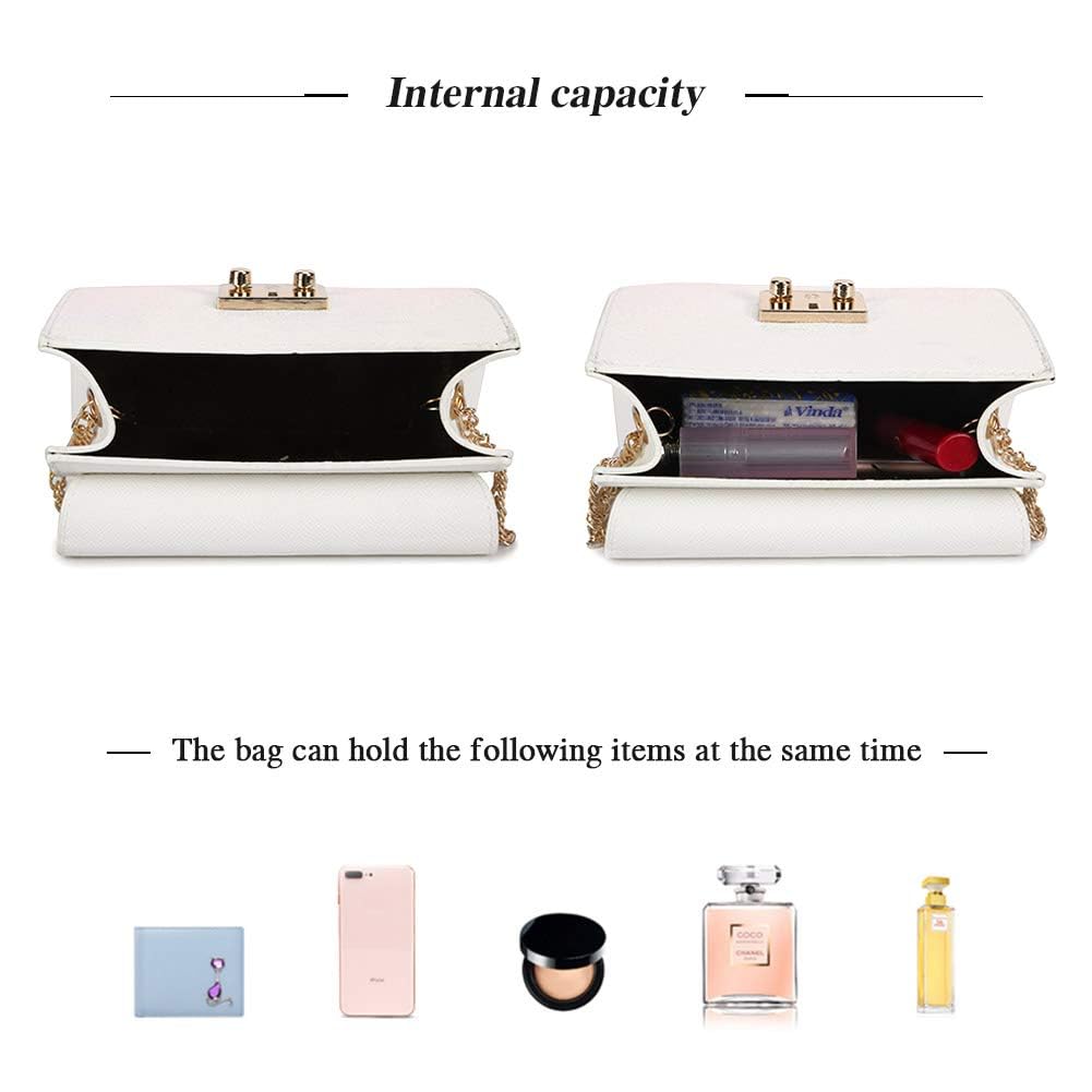 Mini Crossbody Bag for Women – Vintage Clutch Shoulder Bag with Chain Strap