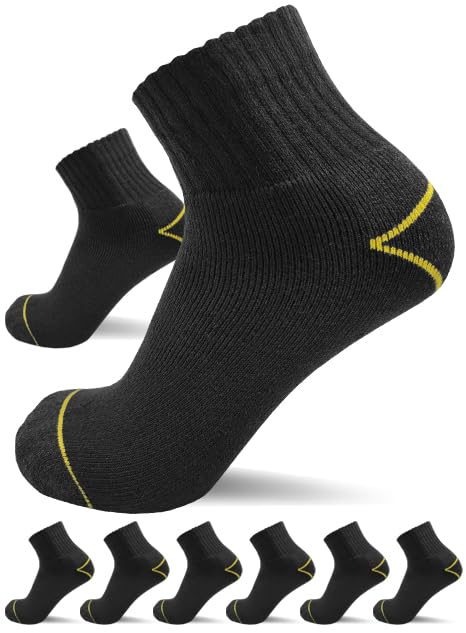 Work Quarter Socks for Men – 6-12 Pairs