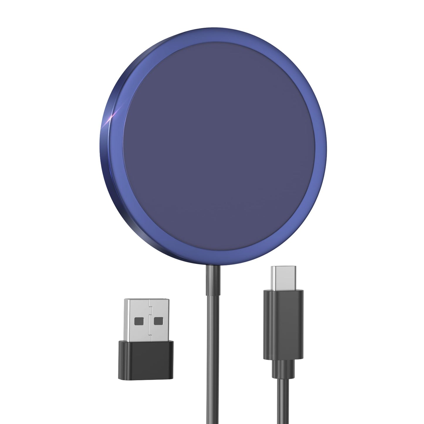 Magnetisches kabelloses Ladegerät, MagEase 15 W kabelloses Ladegerät mag~Safe, kompatibel mit iPhone 17/16/15/14/13/12-Serie und AirPods 3/2/Pro,2-Stück (Weiß)