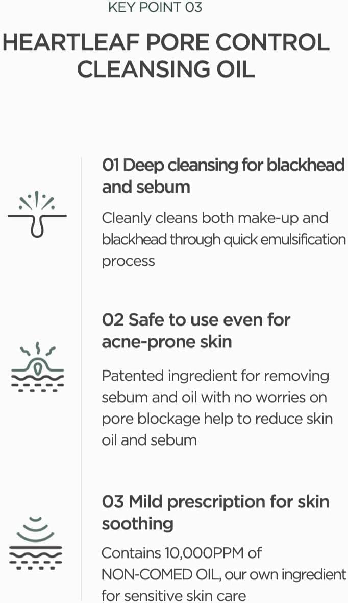 ANUA Heartleaf Pore Control Oil, Korean Facial Cleanser, Daily Blackhead Removal, 6.76 fl oz (200 ml) 