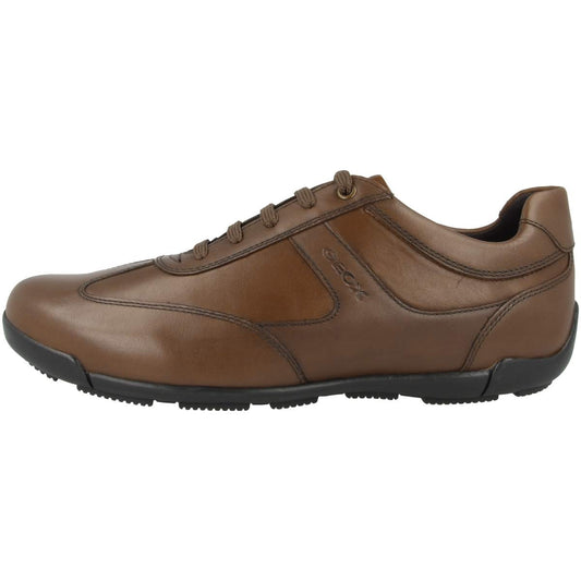Geox Men’s U Edgware A Sneakers – Classic Leather Look with Breathable Sole