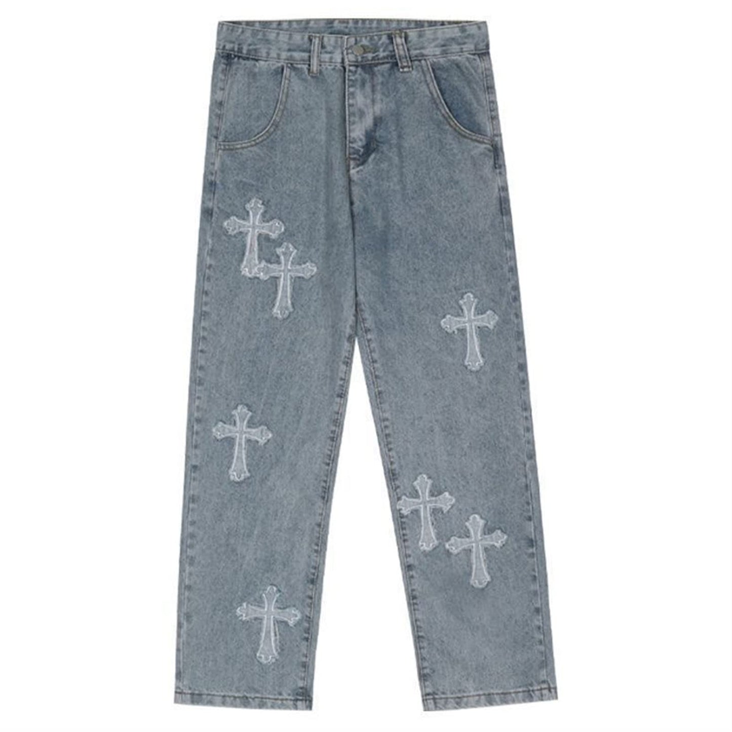Men's Hip Hop Baggy Jeans – Fashion Print