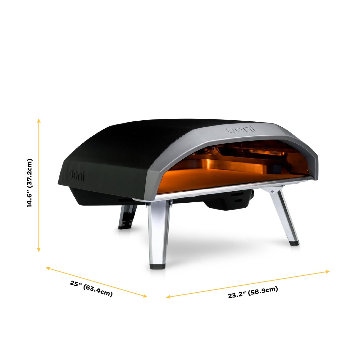 Ooni Koda 12 Gas Pizzaofen – 50 mBar Outdoor Pizzaofen – Gartenofen für Grillen, Kochen und Backen – Gartenofen für Pizzas – Pizza Oven – Kocht Pizzen in nur 60 Sekunden - (DE|AT- 50 mBar)