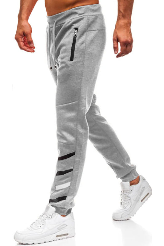 Men’s Sport Pants – Casual Jogger Cargo Sweatpants with Side Stripes