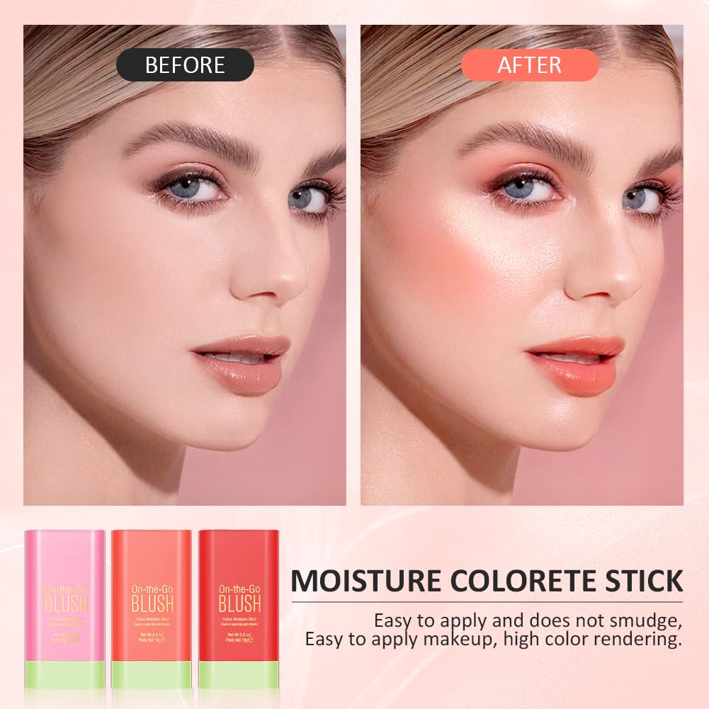 LOPHE Cream Blush Stick - 3 Pieces Set