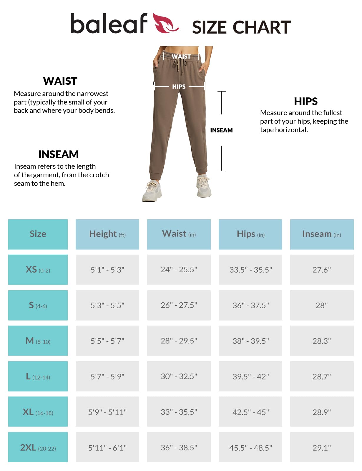 baleaf Women’s Winter Jogging Pants – Fleece-Lined Cotton Blend Sweatpants
