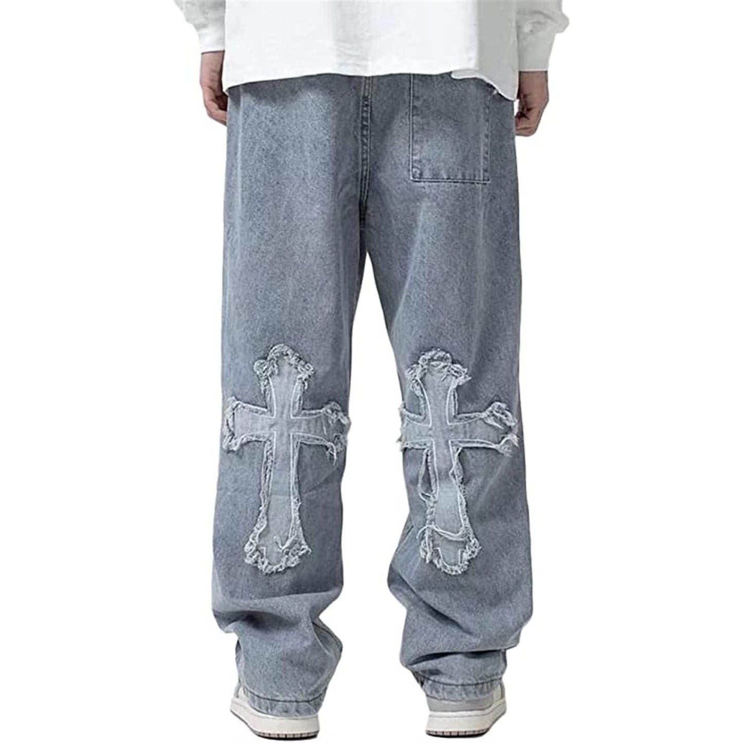 Men's Hip Hop Baggy Jeans – Fashion Print