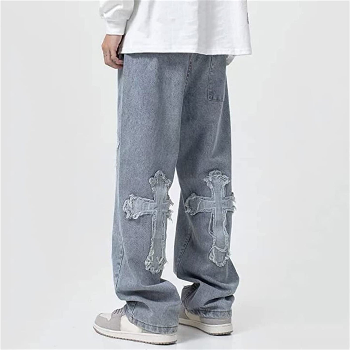 Men's Hip Hop Baggy Jeans – Fashion Print