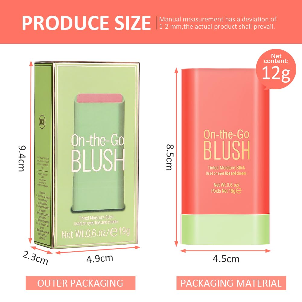 LOPHE Cream Blush Stick - 3 Pieces Set