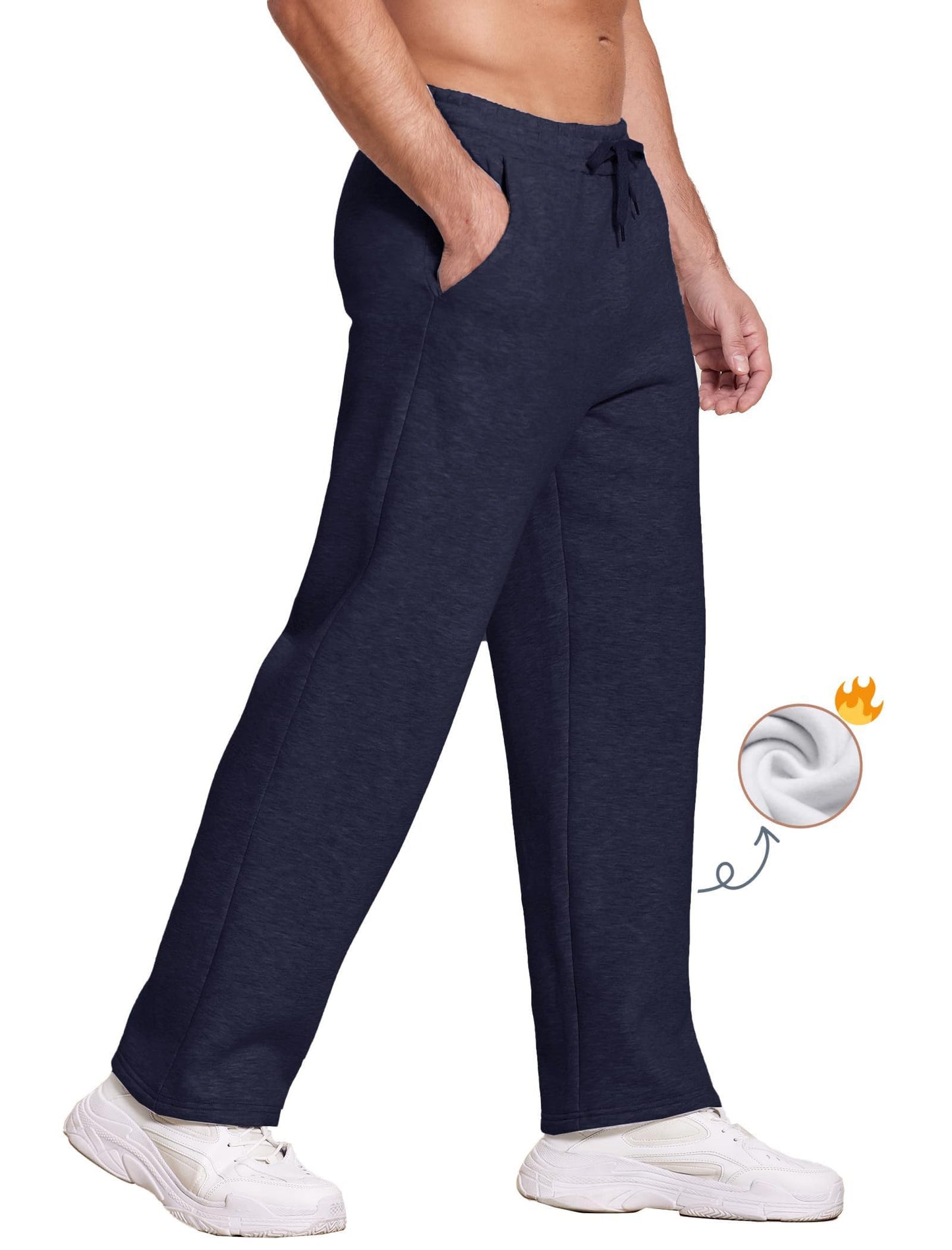 PINSPARK Men’s Winter Joggers – Fleece-Lined Sweatpants