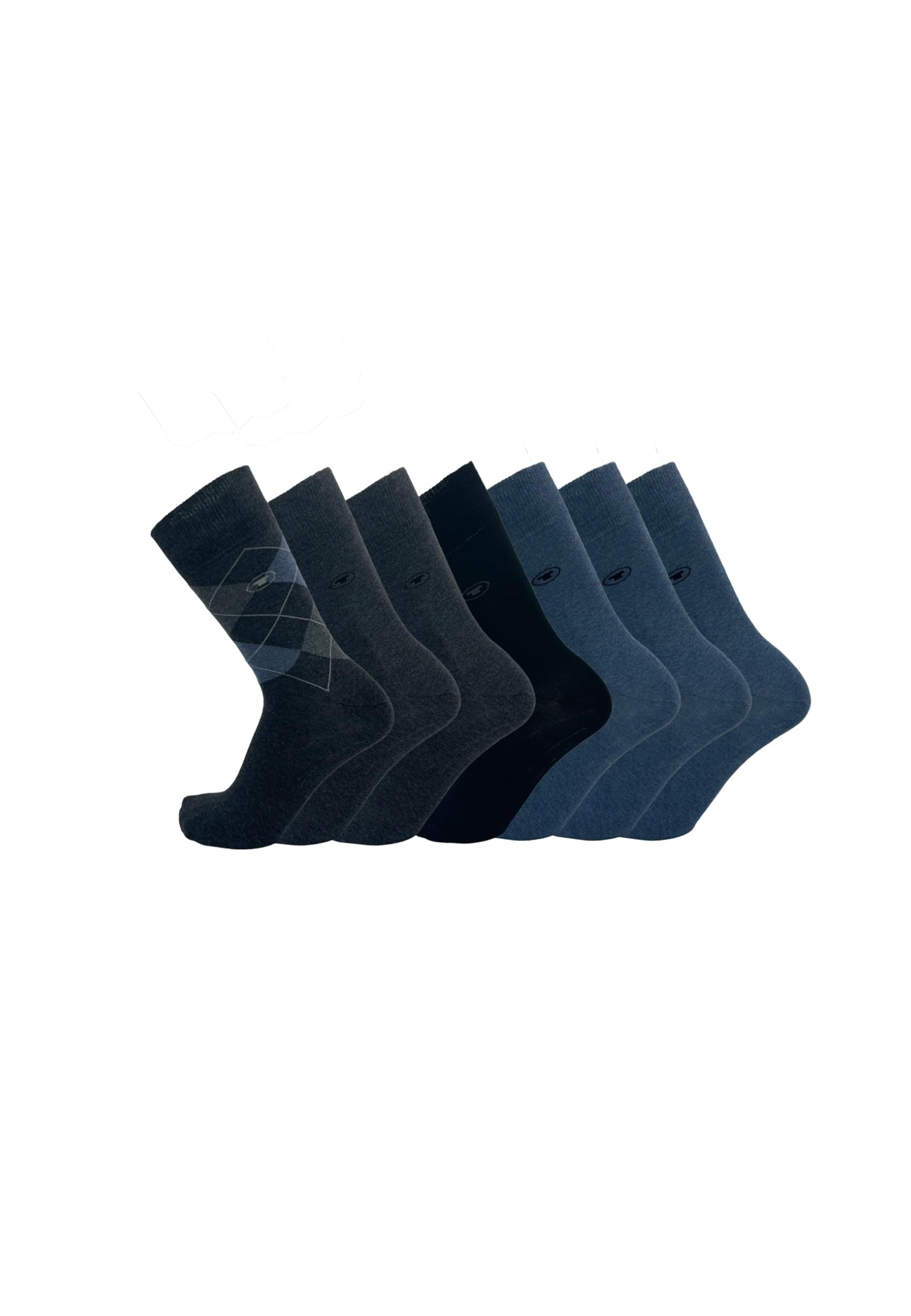 TOM TAILOR Men’s Socks – 7 Pairs in Striped Everyday Cotton Box
