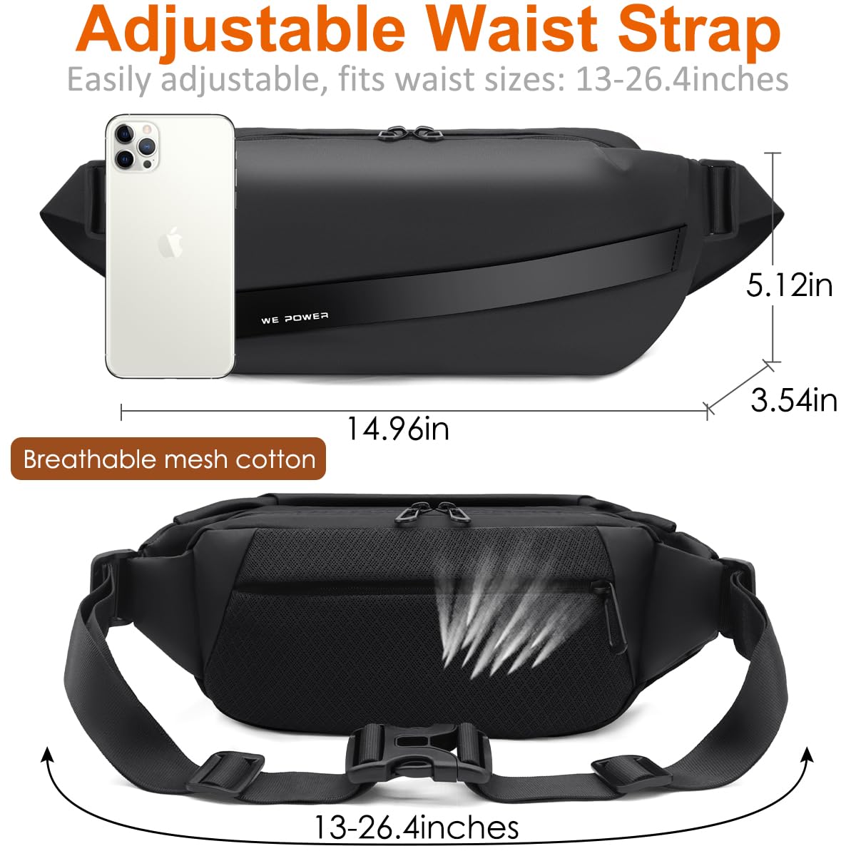 REETEE Waterproof Waist Bag – Multifunctional Sling Bag for Men & Women