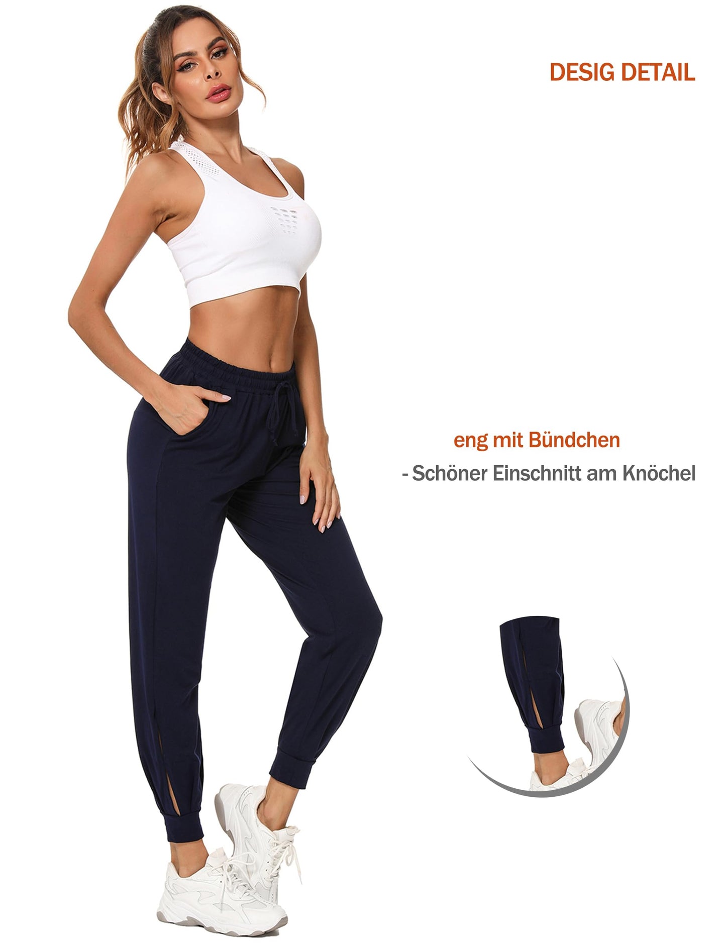 Aseniza Women's Jogging Pants – High Waist Cotton Sports Pants