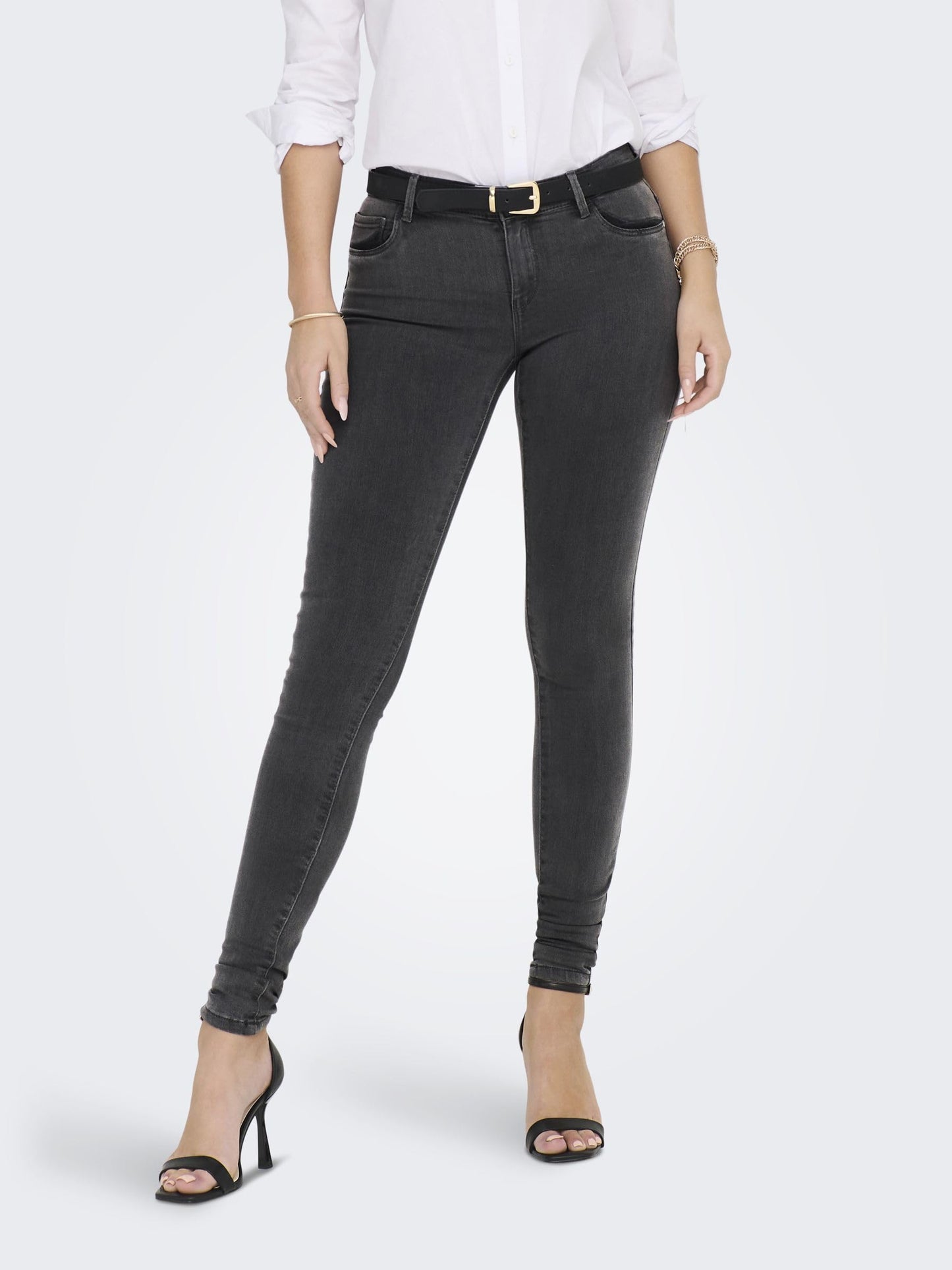 ONLY Women’s ONLRAIN Mid-Rise Skinny Fit Jeans