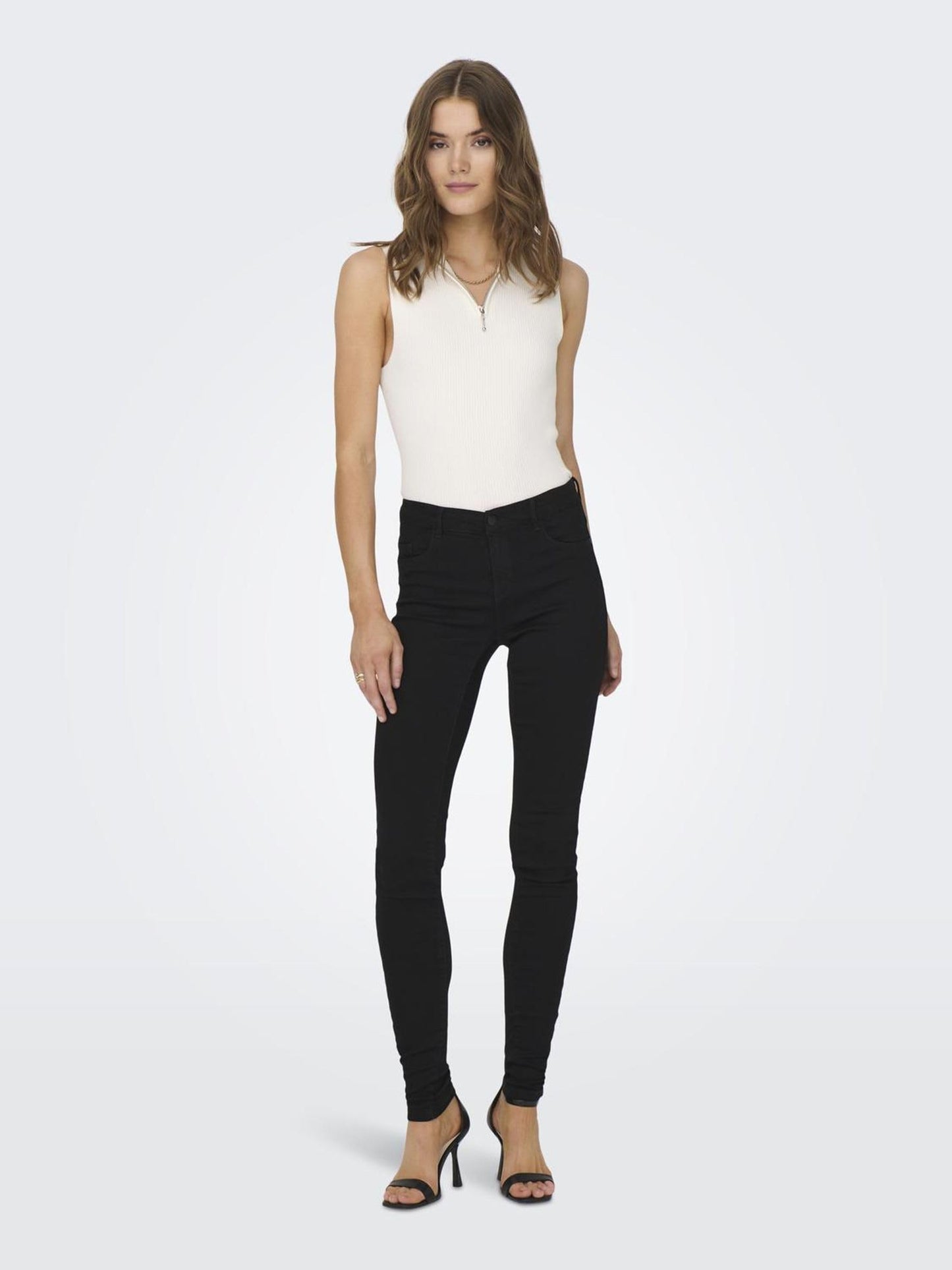 ONLY Women’s ONLRAIN Mid-Rise Skinny Fit Jeans