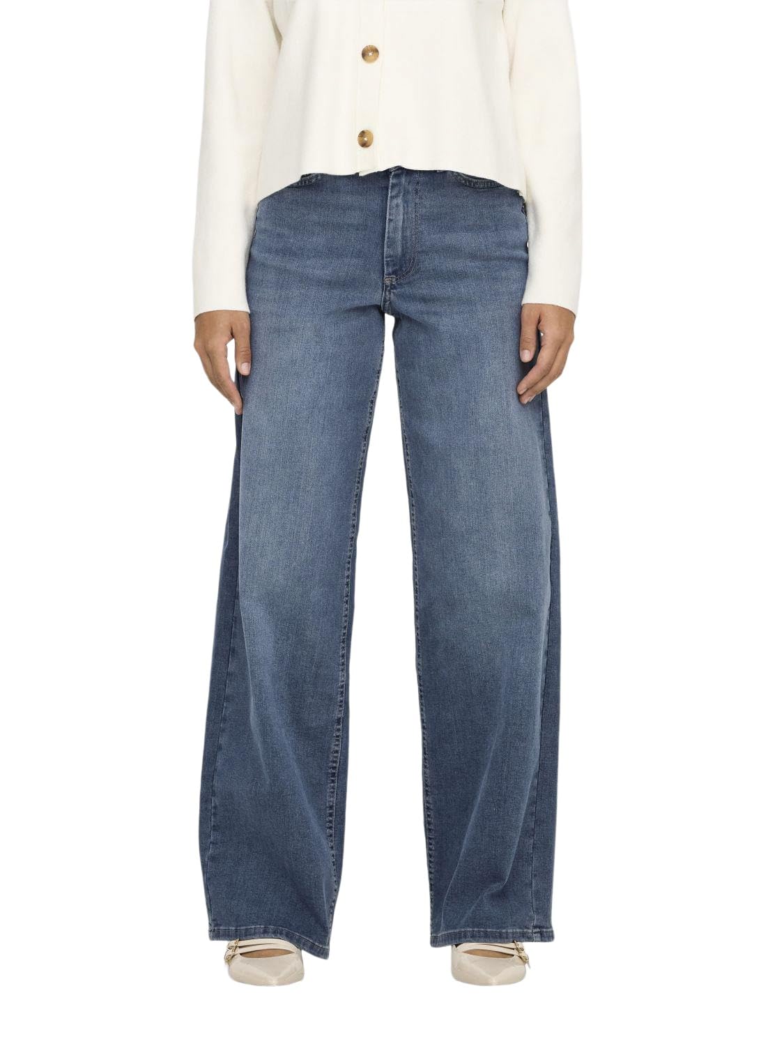 ONLY Women’s High Waist Wide Leg Jeans