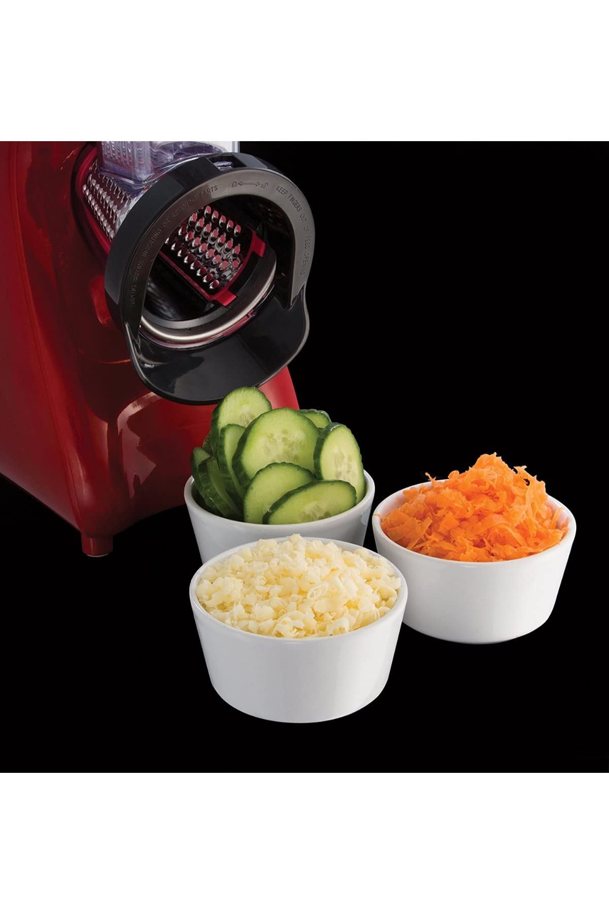 Russell Hobbs Zerkleinerer elektrisch Mini [Glasbehälter inkl. Aufbewahrungsdeckel] Desire Rot (500ml, Gemüsezerkleinerer, Mixer, Multi-& Universalzerkleinerer f. Gemüse, Obst & Fleisch) 24660-56