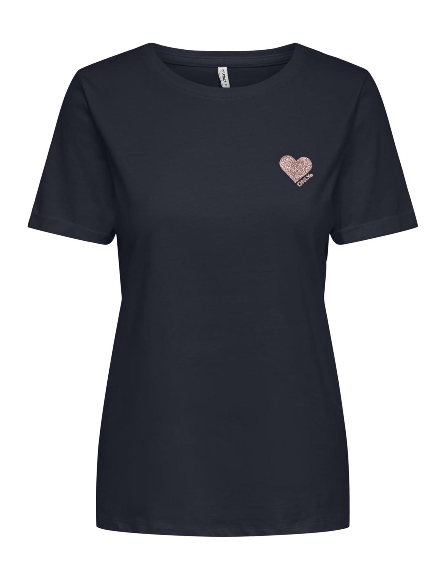 ONLY Women’s Plain T-Shirt – Heart Brand Logo