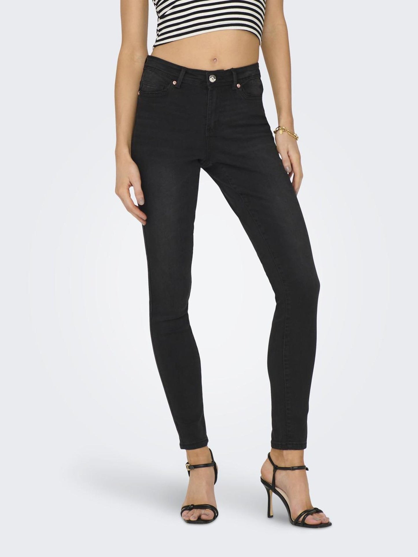 ONLY Women’s ONLWAUW Skinny Fit Jeans – Mid-Rise