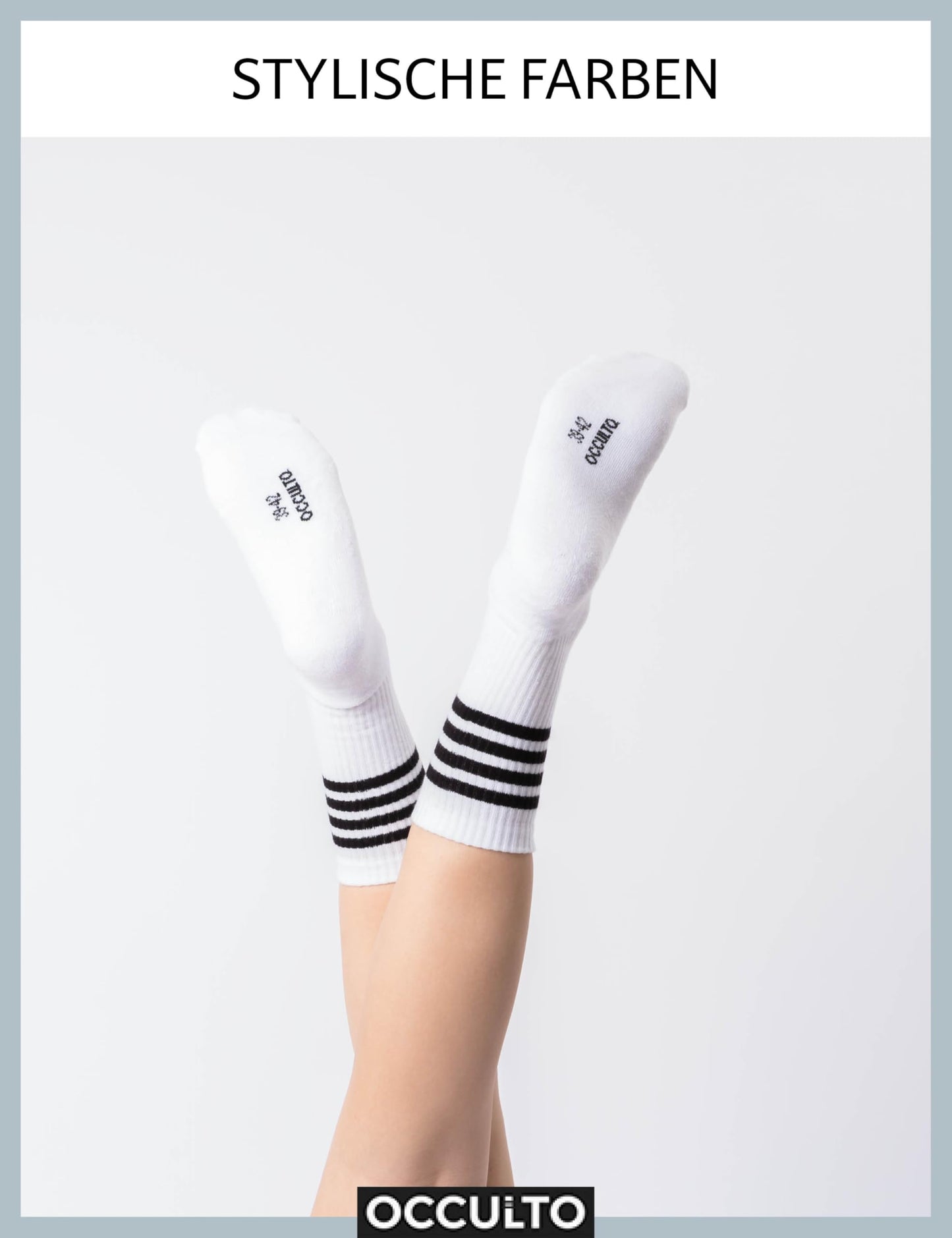 Occulto Women's Retro Tennis Socks – 6-Pack