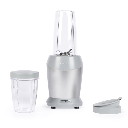 Salter Aspen NutriPro Mini Smoothie Maker, ideal für Protein Shakes, Säfte und Cocktails, Kompakter Mixer mit 1L Mixbehälter, 800ml BPA-frei To-Go Becher, 1000W Leistung, inkl. Aufbewahrungsdeckel