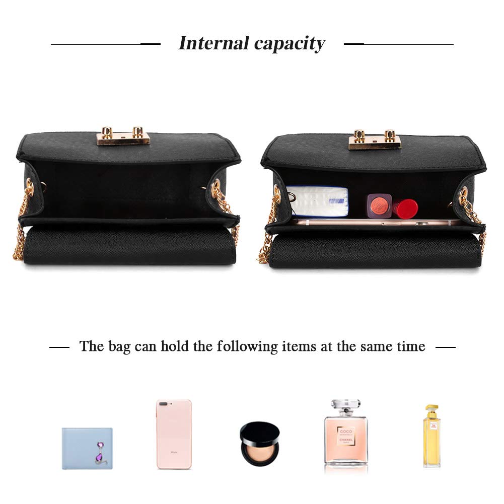 Mini Crossbody Bag for Women – Vintage Clutch Shoulder Bag with Chain Strap