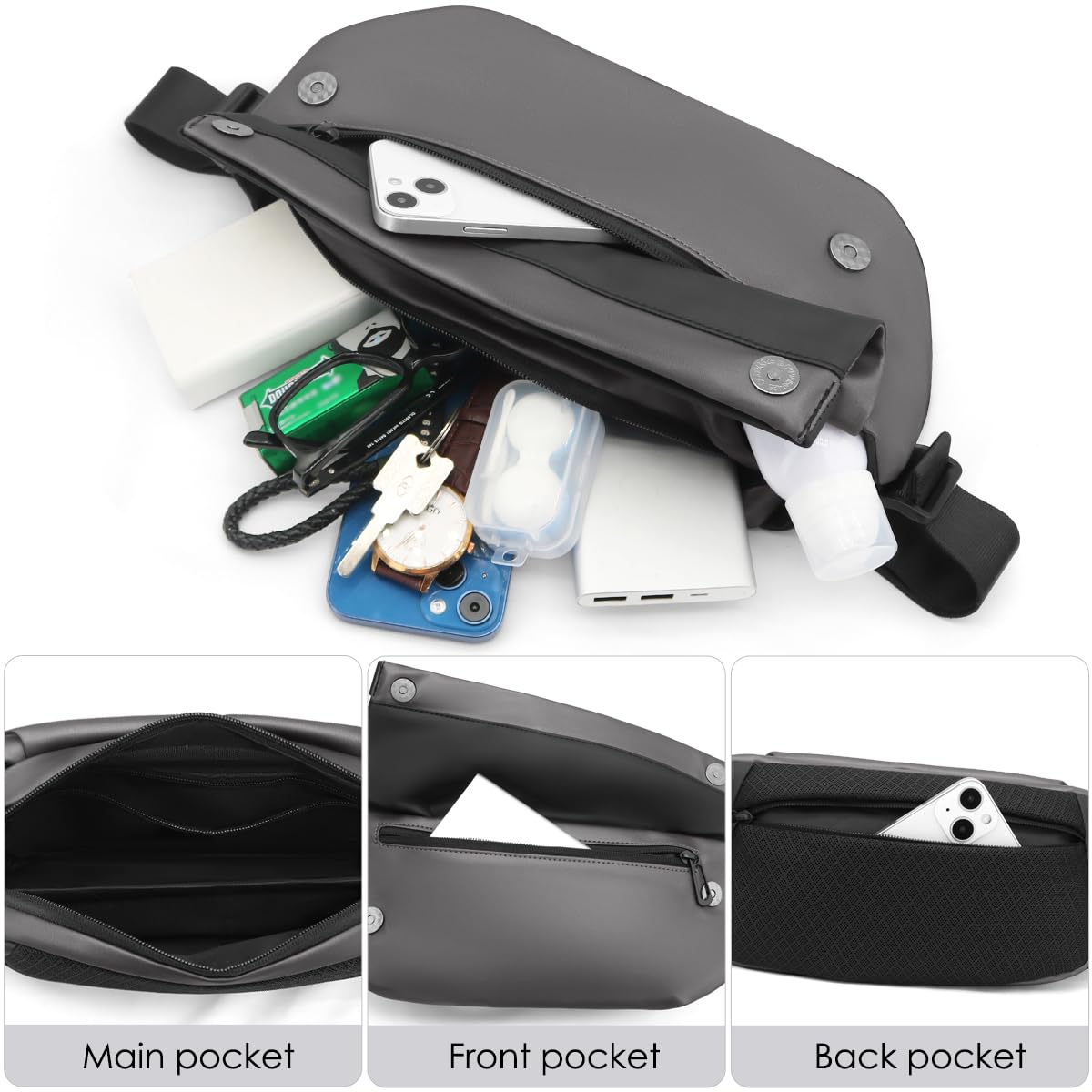 REETEE Waterproof Waist Bag – Multifunctional Sling Bag for Men & Women