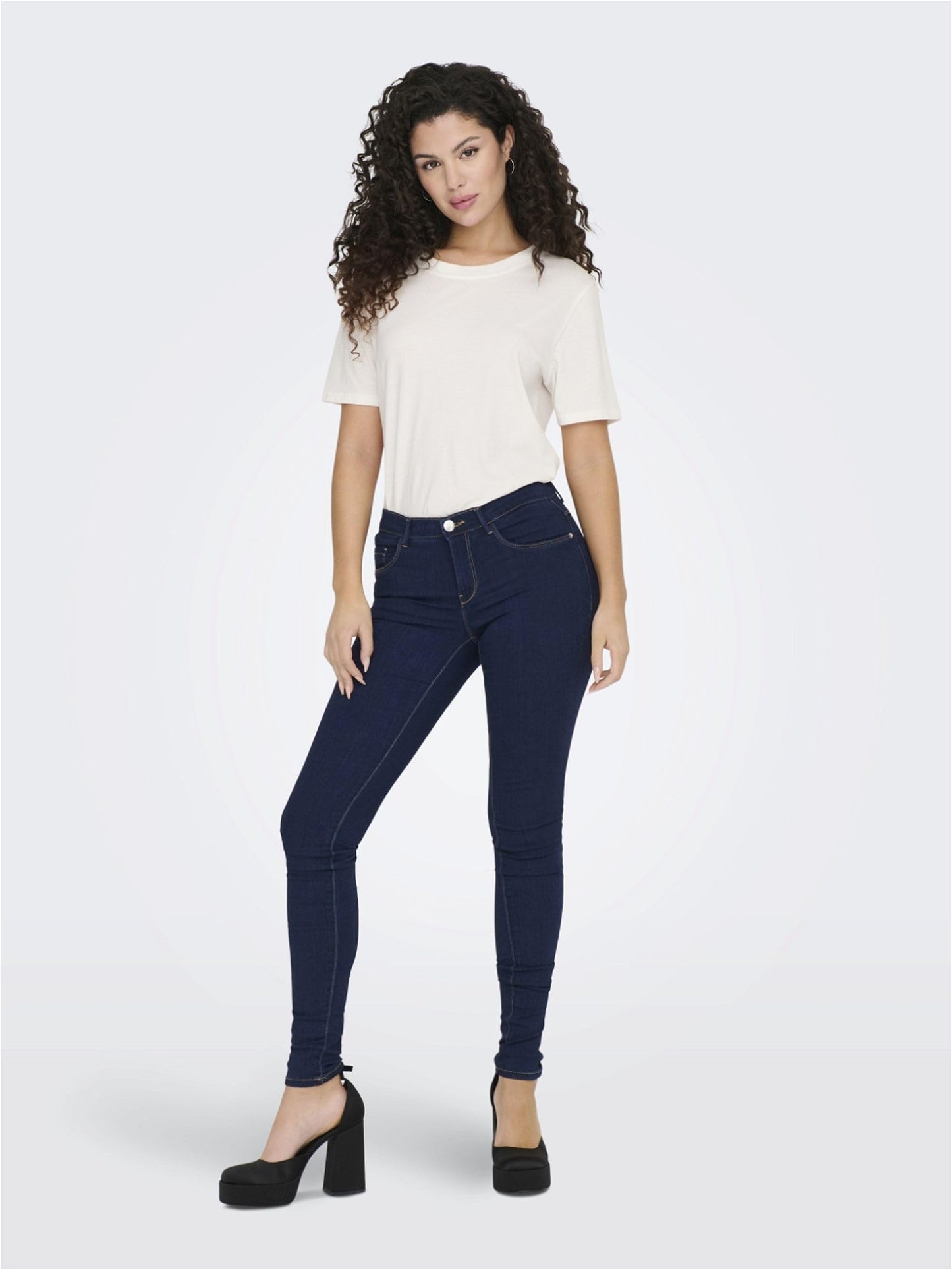 ONLY Women’s ONLRAIN Mid-Rise Skinny Fit Jeans