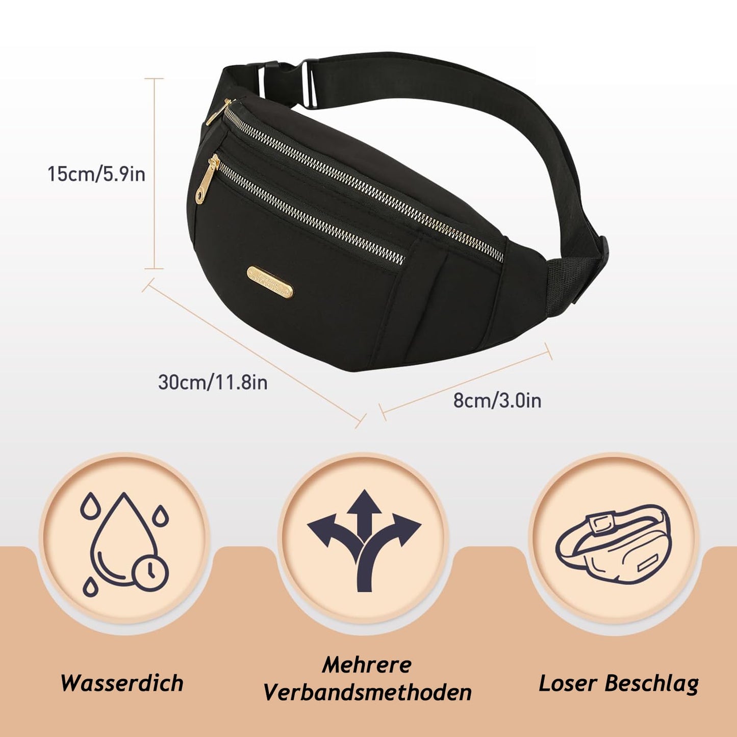 Stylish Waist Bag for Men & Women – Adjustable Hip Bag