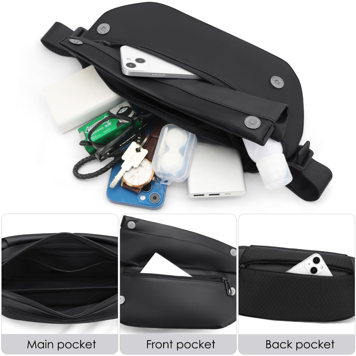 REETEE Waterproof Waist Bag – Multifunctional Sling Bag for Men & Women